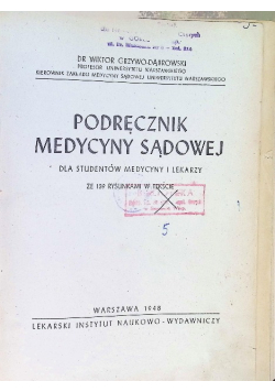 Podręcznik medycyny sądowej 1948 r.