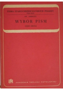 Św Ambroży Wybór pism Część 2