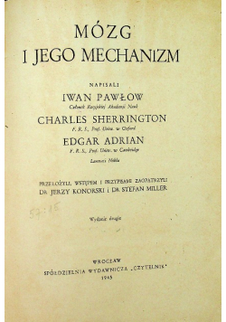 Mózg  i jego mechanizm 1945 r.