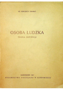 Osoba ludzka próba definicji