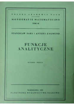Funkcje Analityczne Tom 10