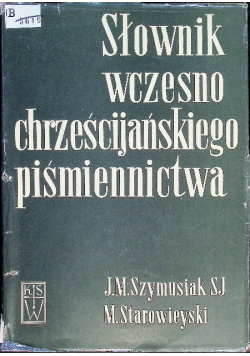 Słownik wczesno chrześcijańskiego piśmiennictwa