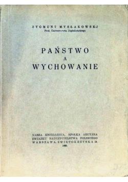 Państwo a wychowanie 1935 r.