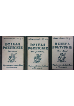 Dzieła Poetyckie Tom I do III