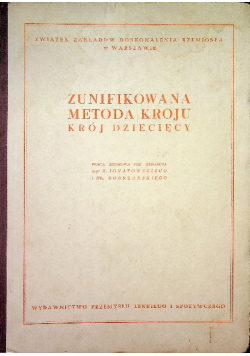 Zunifikowana metoda kroju Krój dziecięcy