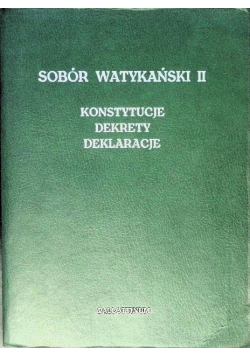 Sobór watykański II Konstytucje dekrety deklaracje