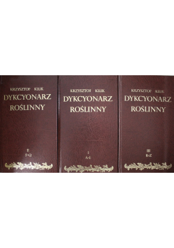 Dykcyonarz roślinny Tom 1 do 3