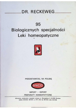 95 biologicznych specjalności leki homeopatyczne