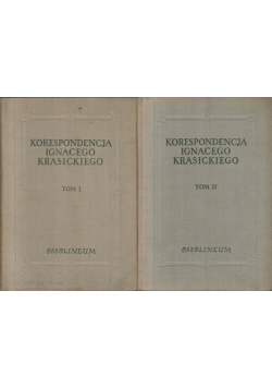 Korespondencja Ignacego Krasickiego Tom 1 i 2
