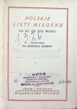 Polskie listy miłosne 1922 r.