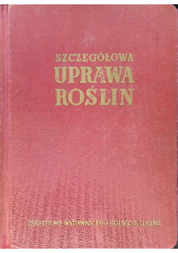 Szczegółowa uprawa roślin