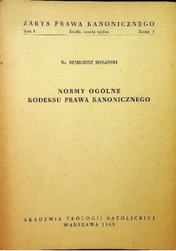 Normy ogólne Kodeksu Prawa Kanonicznego