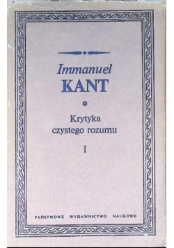 Krytyka czystego rozumu Tom I