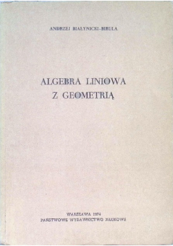 Algebra liniowa z geometrią