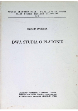 Dwa studia o Platonie