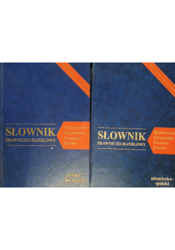 Słownik prawniczo handlowy niemiecko - polski Tom 1 i 2