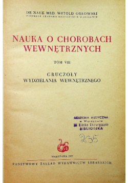 Nauka o chorobach wewnętrznych Tom VIII
