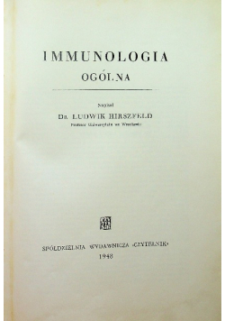 Immunologia ogólna 1948 r.