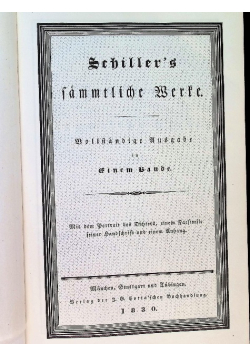 Schillers samtliche werke einem bande 1830 r.