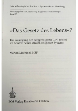 Das Gesetz des Lebens