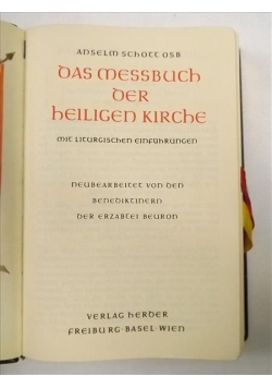 Das Messbuch Der Heiligen Kirche