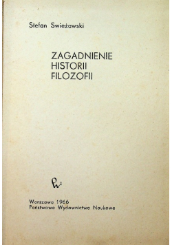 Zagadnienie historii filozofii