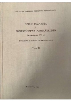 Dzieje Poznania i województwa Poznańskiego Tom II