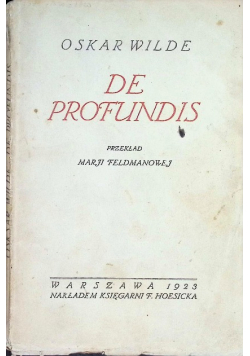De Profundis 1923 r.