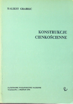 Konstrukcje cienkościenne