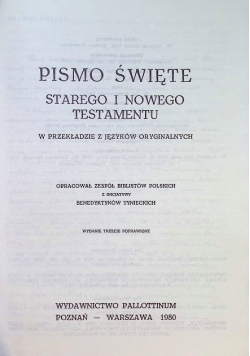 Pismo święte Starego i Nowego Testamentu