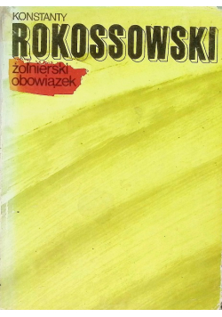 Żołnierski obowiązek