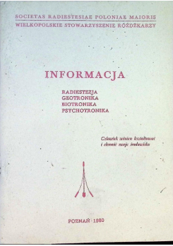 Informacja Radiestezja Geotronika Biotronika