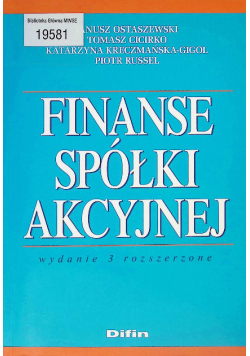 Finanse spółki akcyjnej