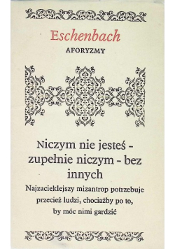 Eschenbach Aforyzmy