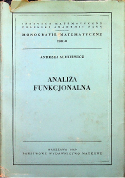 Analiza funkcjonalna, Tom 49