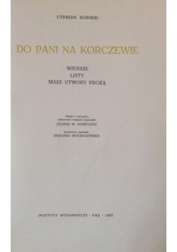 Do pani na Korczewie