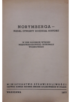 Norymberga nadal otwarty rozdział historii