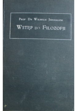 Wstęp do filozofji 1926 r.
