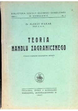 Teoria handlu zagranicznego 1947r.