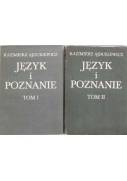 Język i poznanie Tom I i II
