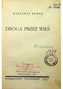 Droga przez wieś 1935 r.