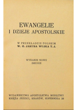 Ewangelie i dzieje apostolskie 1938 r