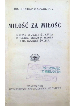 Miłość za miłość 1936 r.