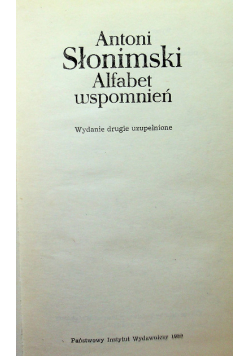 Alfabet wspomnień