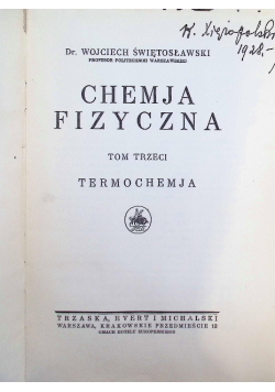 Chemja fizyczna Tom 3, 1928 r.