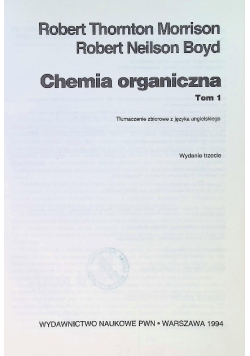 Chemia organiczna Tom 1