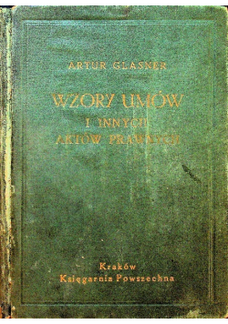 Wzory umów i innych aktów prawnych 1935 r.