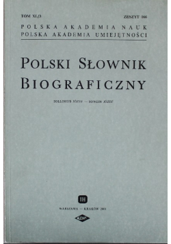 Polski Słownik Biograficzny Zeszyt 165