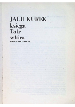 Księga Tatr wtóra