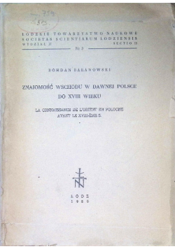 Znajomość wschodu w dawnej Polsce 1950 r.
